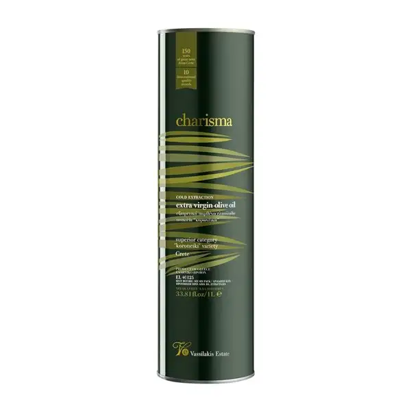 Aceite de Oliva Vassilakis. Charisma Greeg Single Estate — Finca Única, AOVE Virgen Extra 1 L