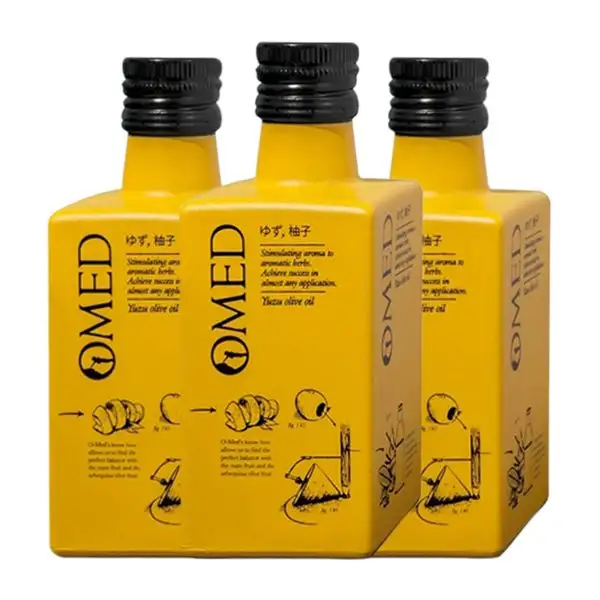 Aceite de Oliva Venchipa O-Med Arbequina Botellín 25 cl Vidrio Yuzu (Caja de 3 unidades)