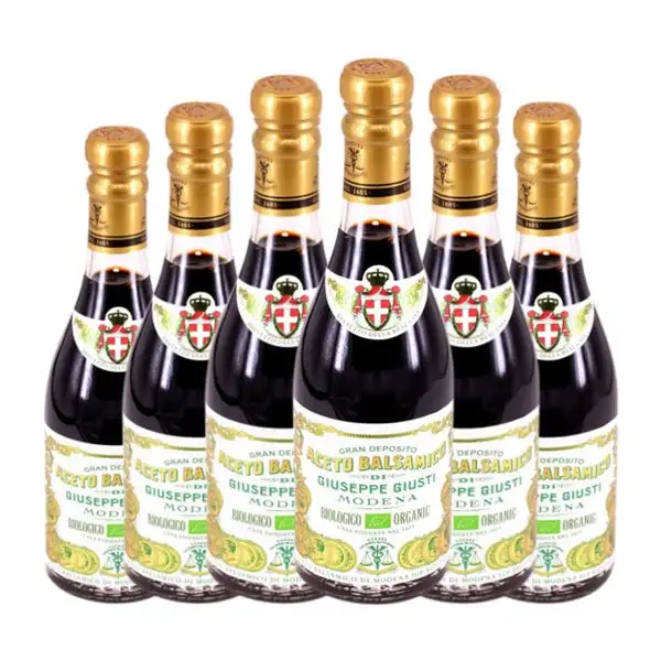 Vinagre Giuseppe Giusti Modena Balsámico 6 Años Bio — Biológico Botellín 25 cl (Caja de 3 unidades)
