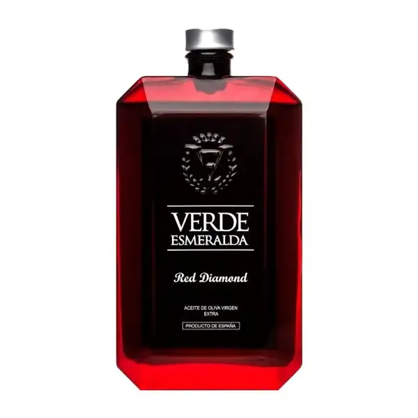 Aceite de Oliva Verde Esmeralda Diamond Royal Red — Edición Roja, Premium, AOVE Virgen Extra Botella Medium 50 cl