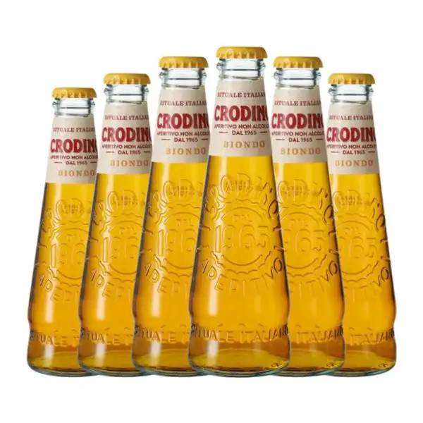 Refrescos Campari Crodino Bionda — Rubia Botellín 18 cl (Caja de 6 unidades)