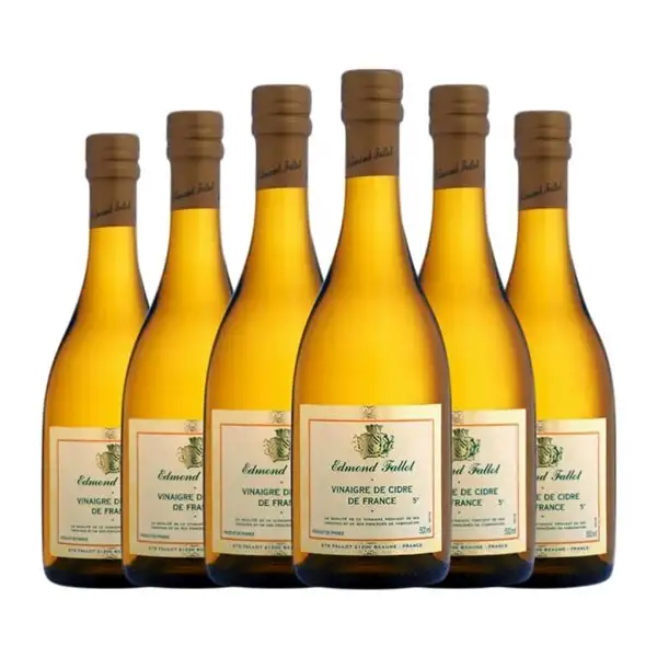 Vinagre Edmond Fallot Botella Medium 50 cl Vidrio Manzana, Cider — Sidra (Caja de 6 unidades)