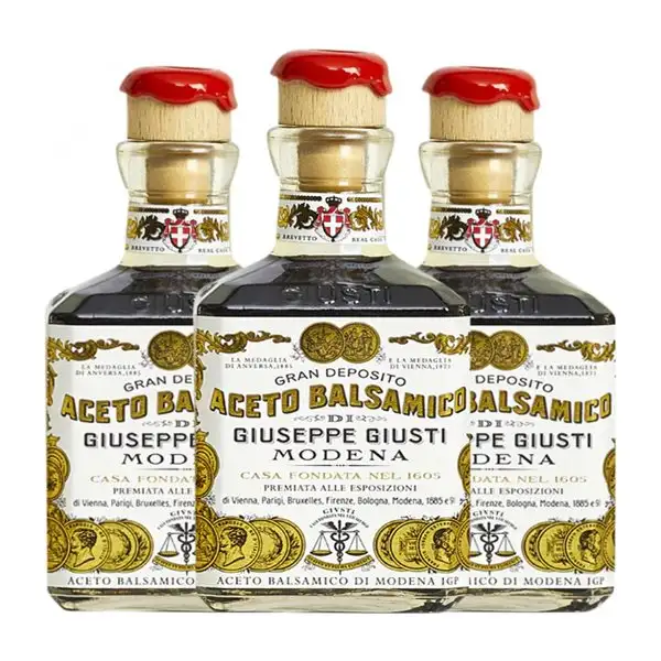 Vinagre Giuseppe Giusti 2 Medallas de Oro Classico — Clásico, Balsámico Botellín 25 cl (Caja de 3 unidades)
