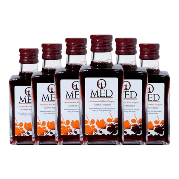 Vinagre Venchipa O-Med Cabernet Sauvignon Botellín 25 cl Vidrio (Caja de 6 unidades)